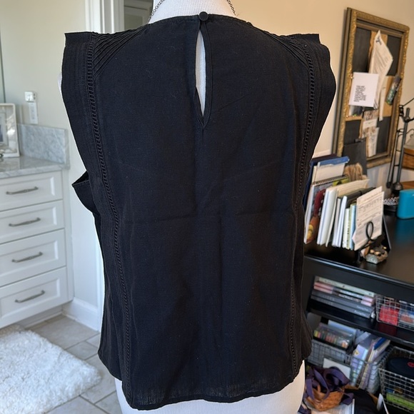 Amour Vert Black Detailed Tank Top, Medium, NWT - Picture 7 of 10